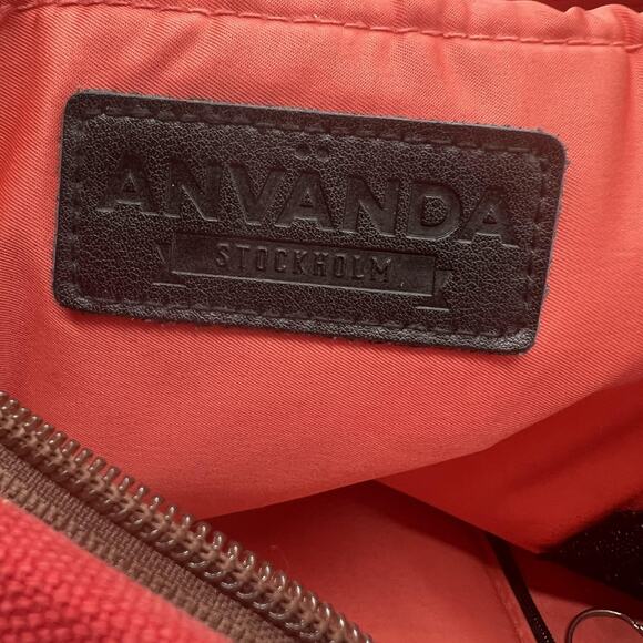 Anvanda Bag Womens Medium Red Canvas Leather Great Freakin Bag Backpack main image 7